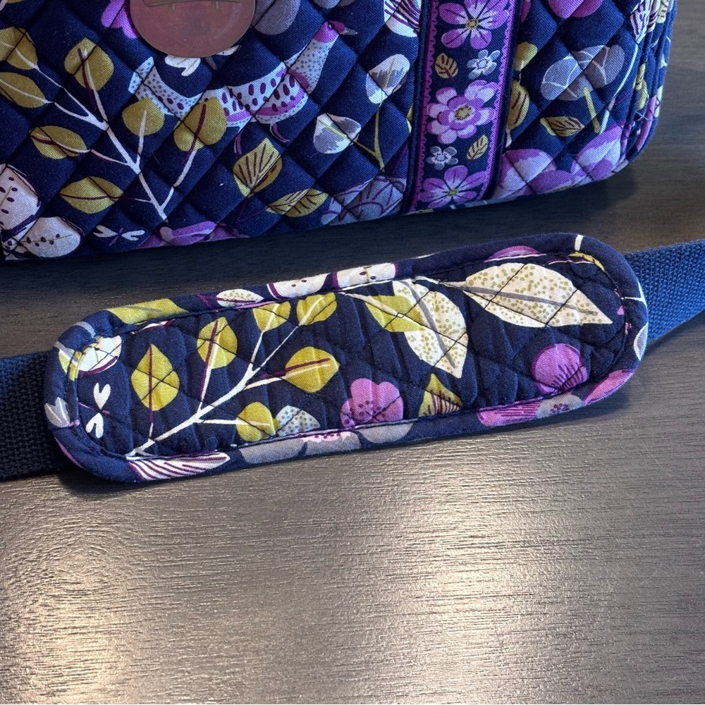 Vera Bradley Blue Purple Floral Quilted Women's Multi-purpose Bag - Picture 12 of 16